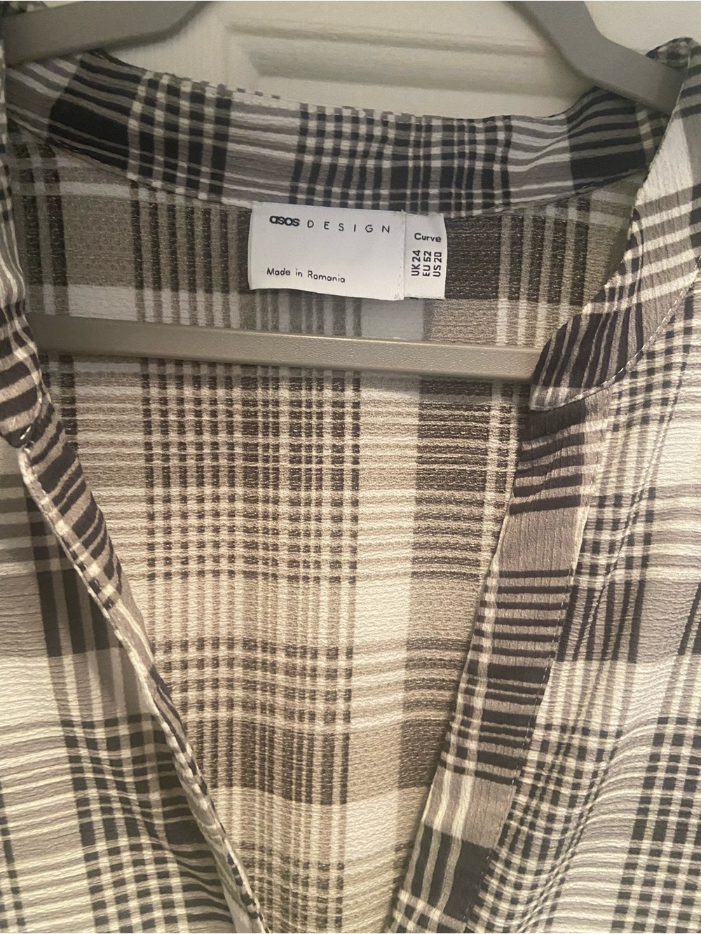 24 3X Romper Flowy Plaid Like Dress ASOS DESIGN - Picture 5 of 9